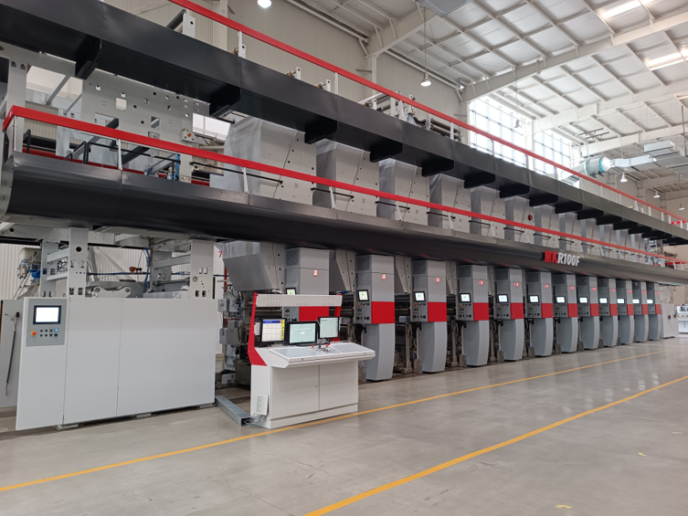 MK R100F  12色組塑料凹印機
最高速度400m/min，最薄PET膜12μm